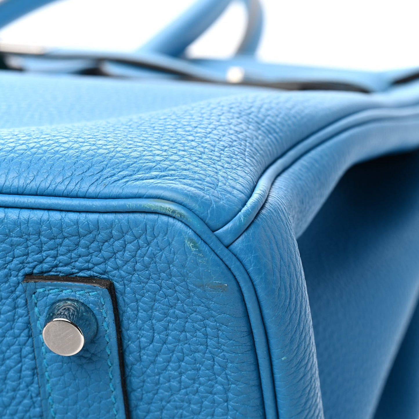 Togo Verso Birkin 35 Bleu Zanzibar Malachite