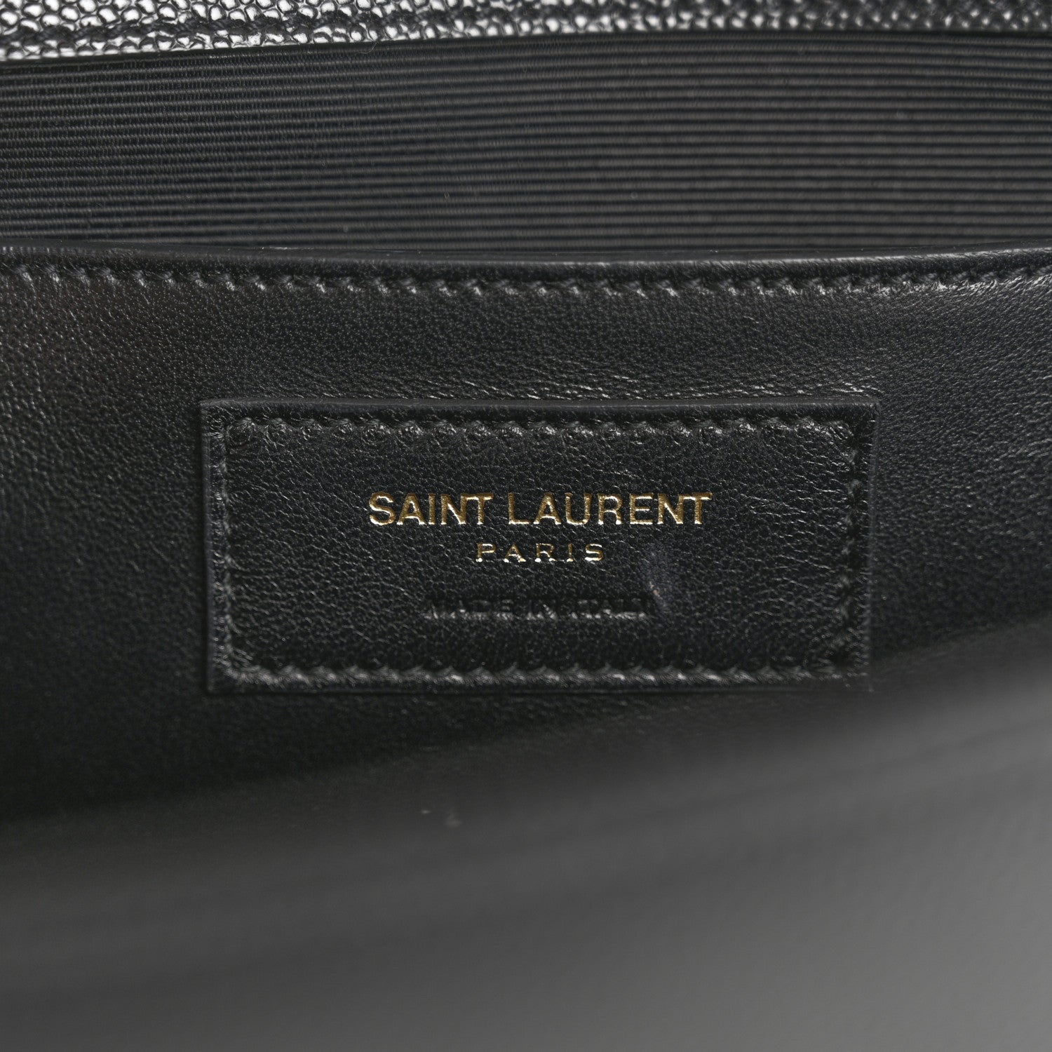 Saint Laurent Grain De Poudre Monogram Cassandre Clutch Black 6 of 9