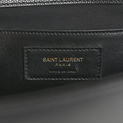 Saint Laurent Grain De Poudre Monogram Cassandre Clutch Black 6 of 9
