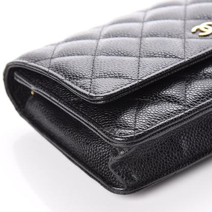 Chanel Caviar Quilted Wallet On Chain WOC Black 10 of 10