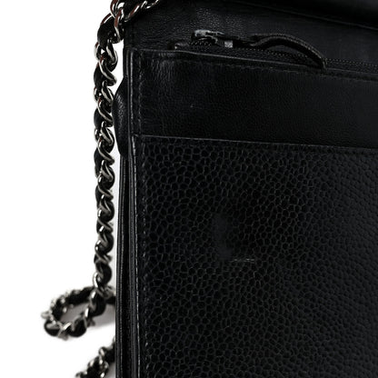 Chanel Caviar Timeless CC Wallet On Chain WOC Black 11 of 11
