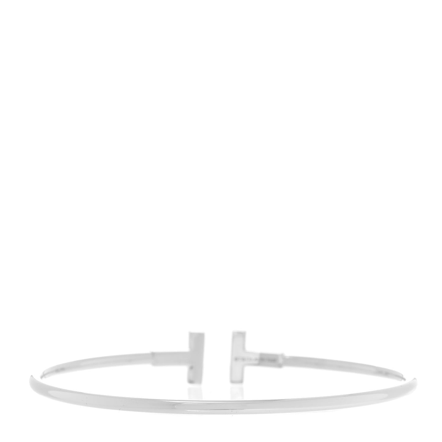 18K White Gold Ruby T Wire Bracelet