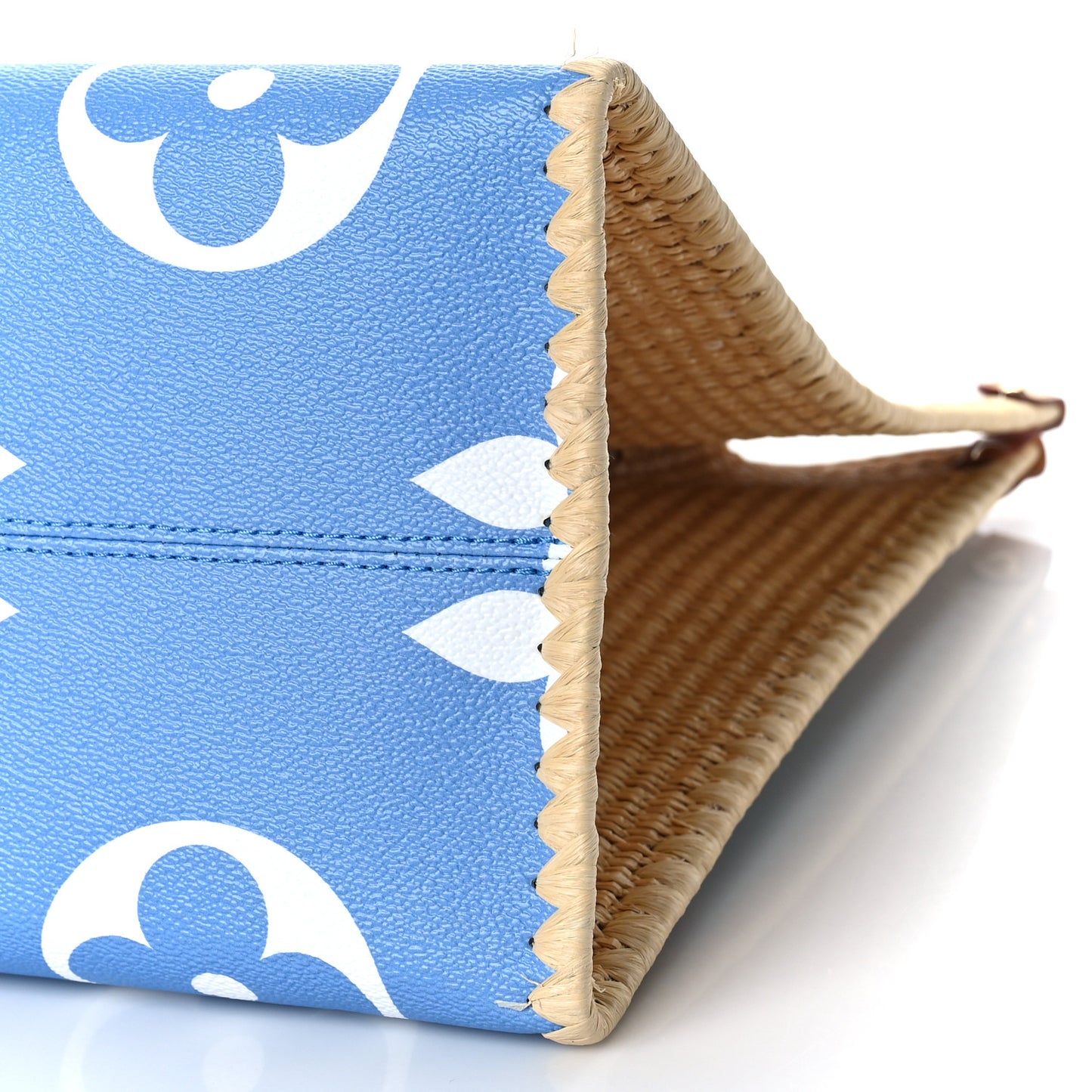 Monogram Giant Raffia Hamptons By The Pool Onthego GM Blue