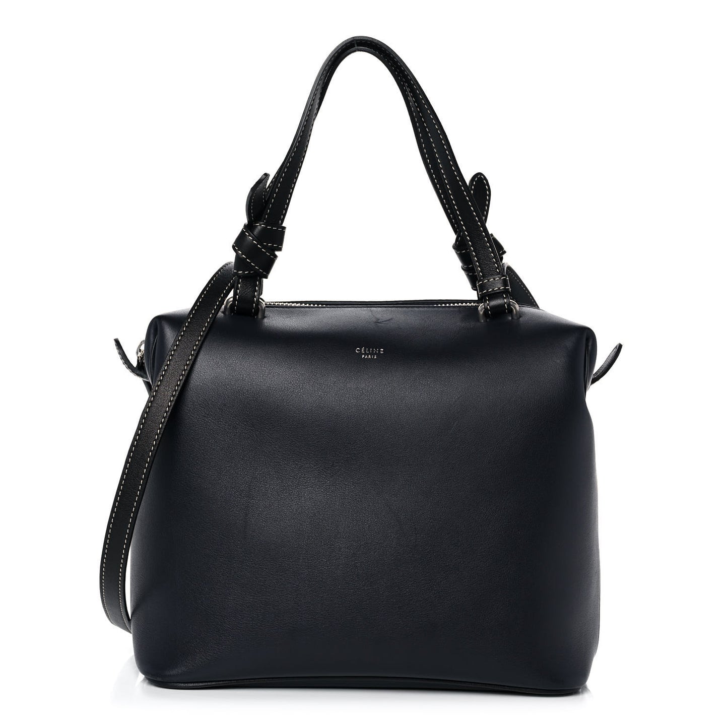 Lambskin Small Soft Cube Satchel Navy