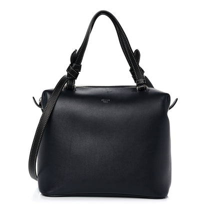Celine Lambskin Small Soft Cube Satchel Navy 1 of 13