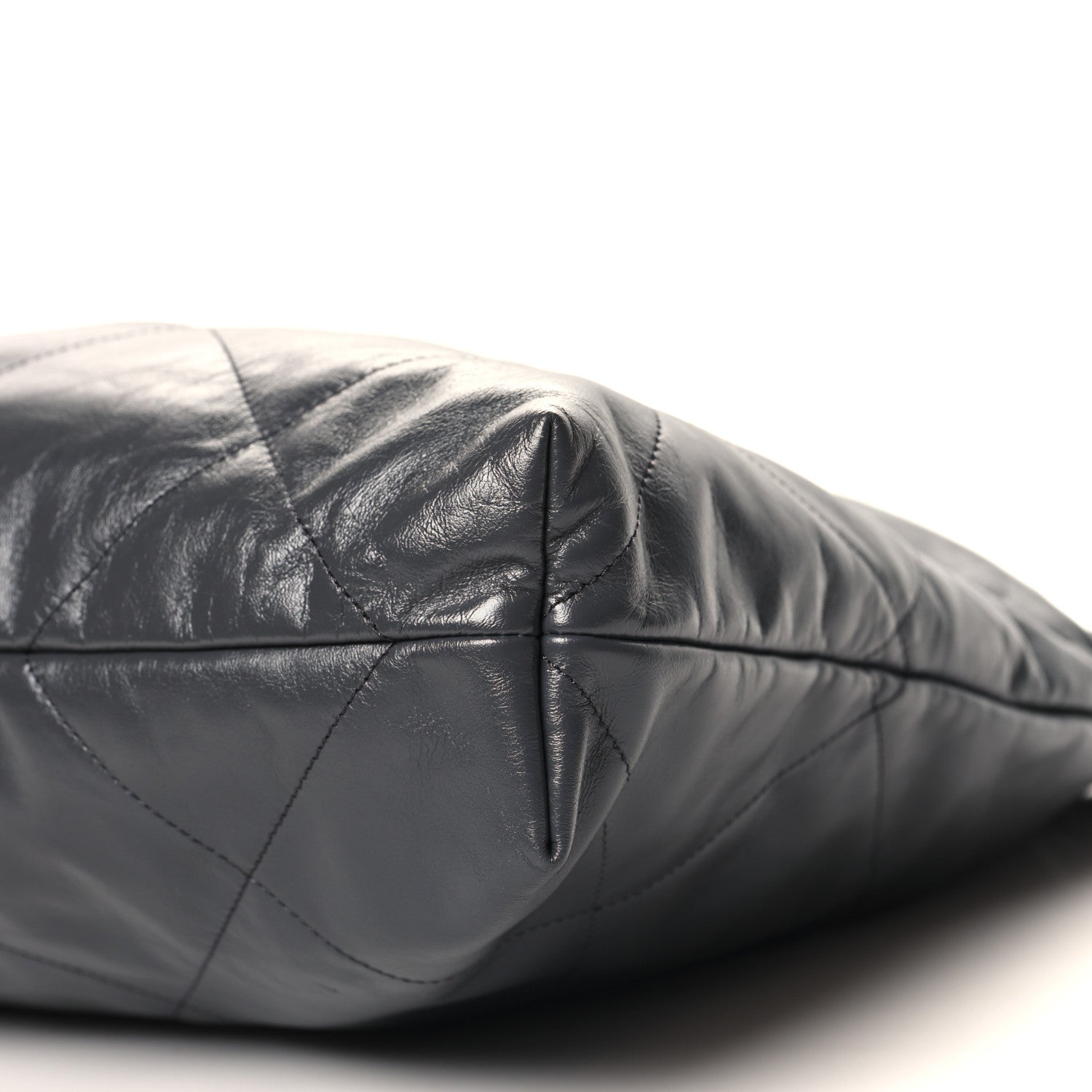 Chanel Shiny Calfskin Quilted Chanel 22 Dark Grey 11 of 13
