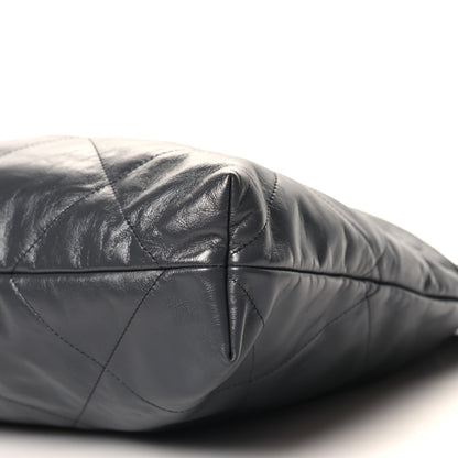 Chanel Shiny Calfskin Quilted Chanel 22 Dark Grey 11 of 13