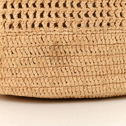 Loewe Raffia Calfskin Balloon Ruffles Bucket Bag Natural Tan 11 of 13