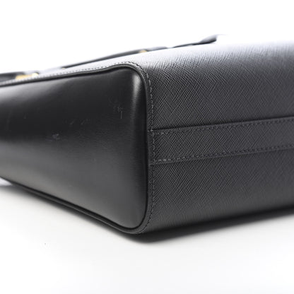 Prada Saffiano Soft Calfskin Small Zippered Tote Black 10 of 12