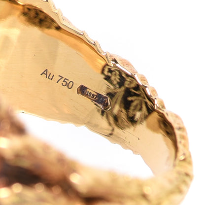 Gucci 18K Yellow Gold Diamond Ruby Le Marche des Merveilles Tiger Head Ring 53 6.5 5 of 6
