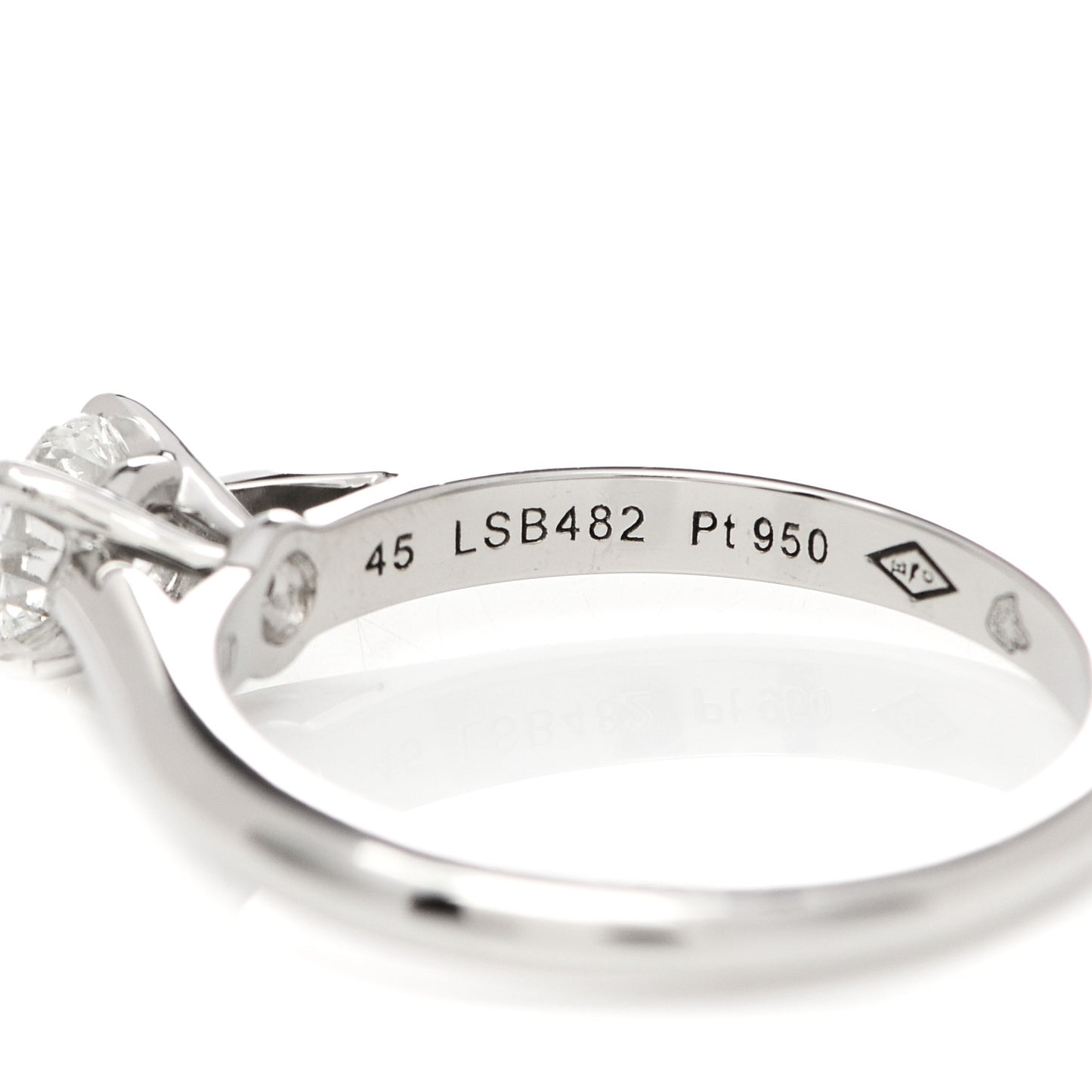 Platinum Diamond .27ct 1895 Solitaire Engagement Ring 45 3.25