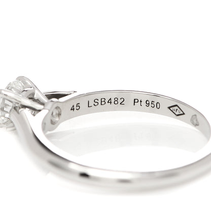 Cartier Platinum Diamond .27ct 1895 Solitaire Engagement Ring 45 3.25 6 of 6