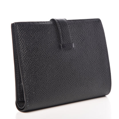 Hermes Epsom Bearn Compact Wallet Black 3 of 8