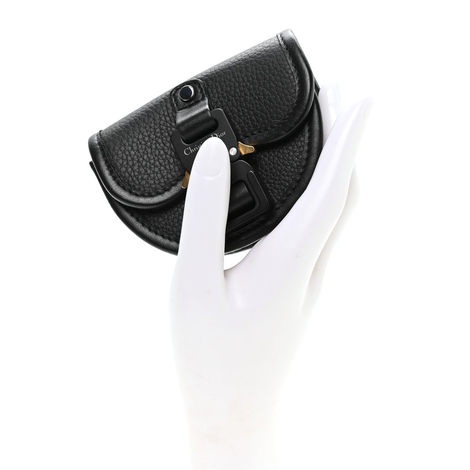 Christian Dior Grained Calfskin Nano Gallop Pouch Black 2 of 6