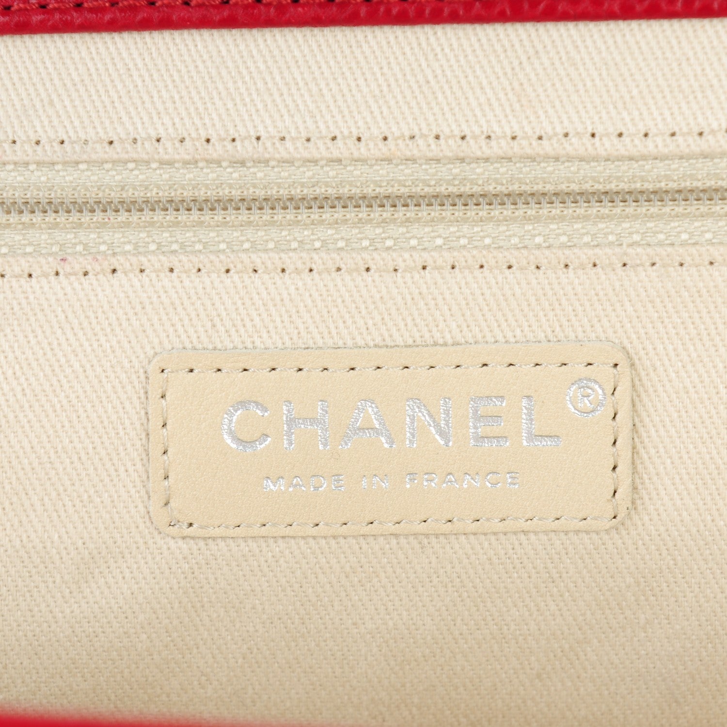 Chanel Caviar Quilted Large CC Clutch Red 7 of 7