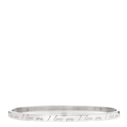 Tiffany Sterling Silver Love Notes Bangle Bracelet 3 of 4