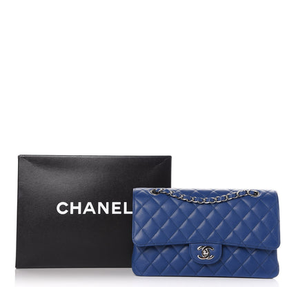 Chanel Caviar Quilted Medium Double Flap Dark Blue 9 of 9