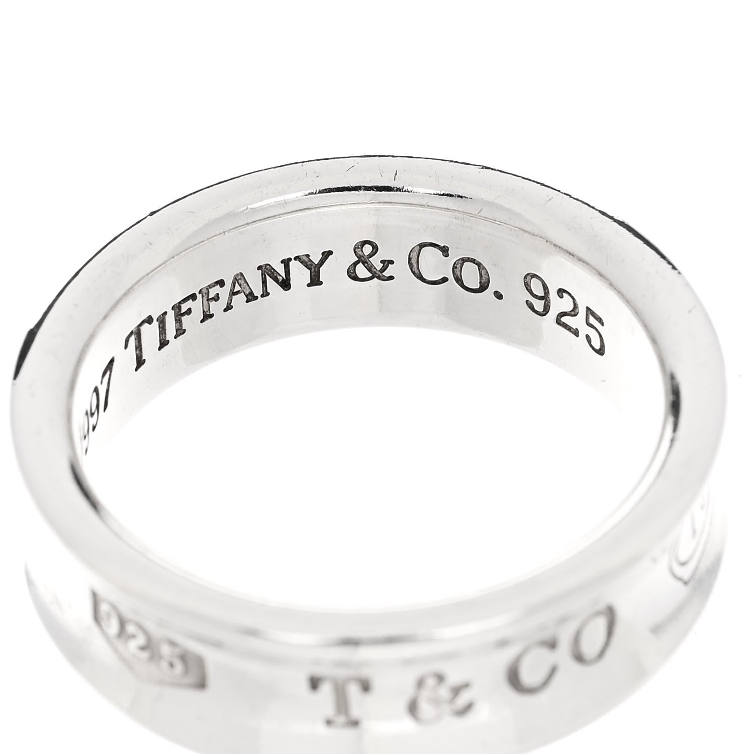 Tiffany Sterling Silver 1837 Band Ring 58 8.25 5 of 5