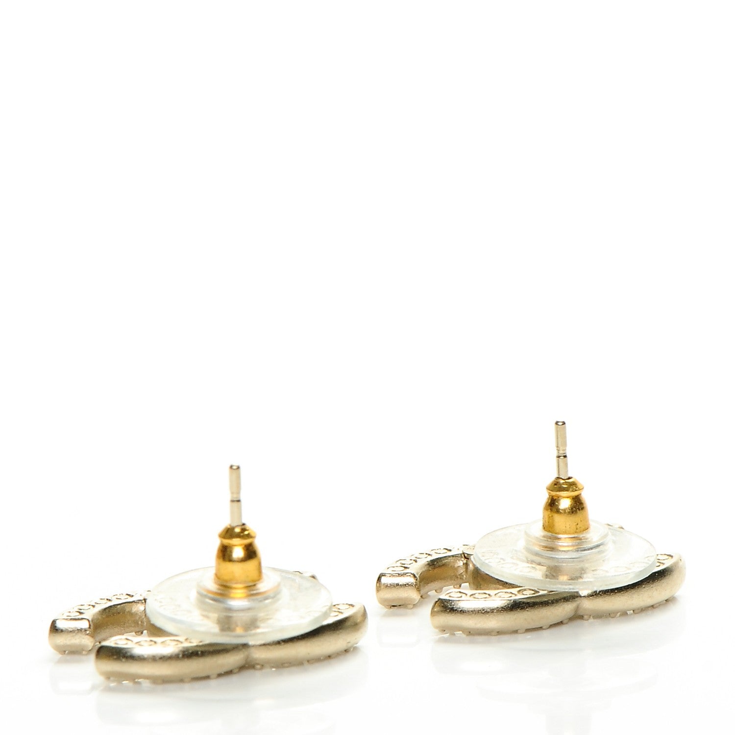 Chanel Crystal CC Earrings Gold 3 of 4