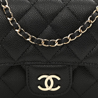Chanel Caviar Quilted Glasses Case With Chain Black 9 of 12