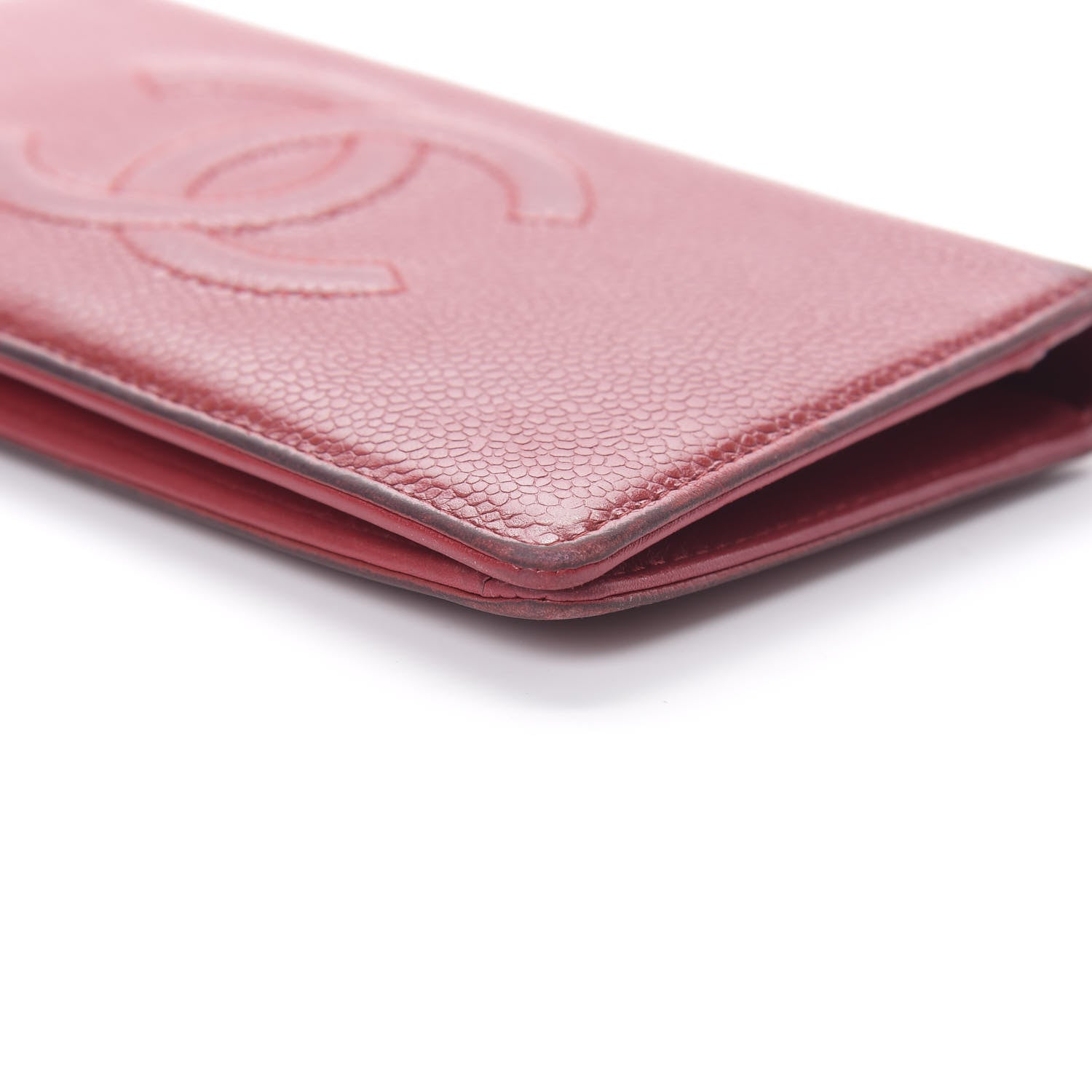 Chanel Caviar Timeless CC Yen Wallet Red 15 of 19