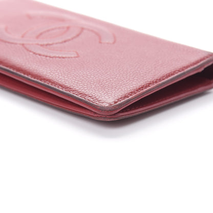 Chanel Caviar Timeless CC Yen Wallet Red 15 of 19