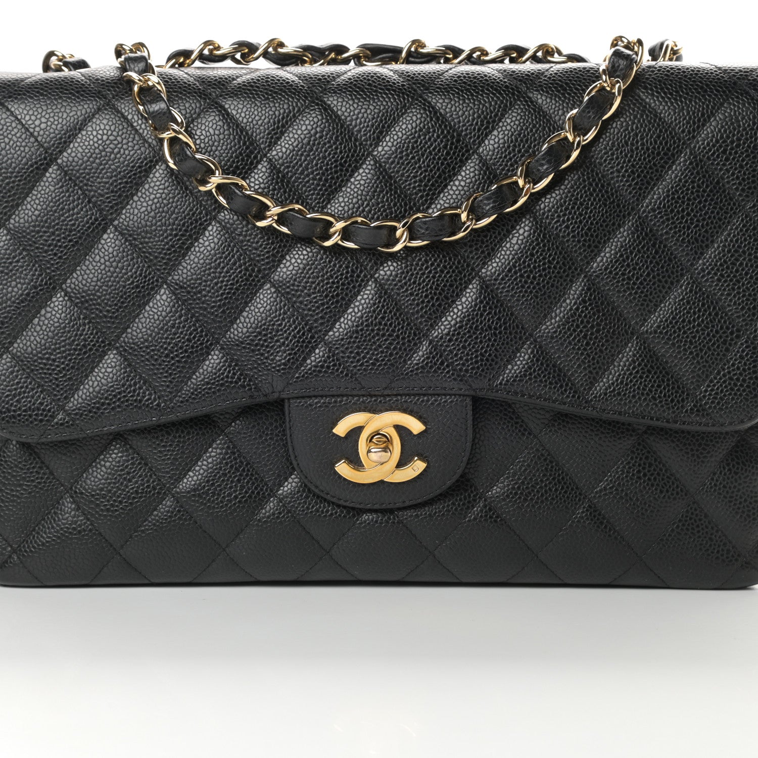 Chanel Caviar Quilted Jumbo Single Flap Black 8 of 13