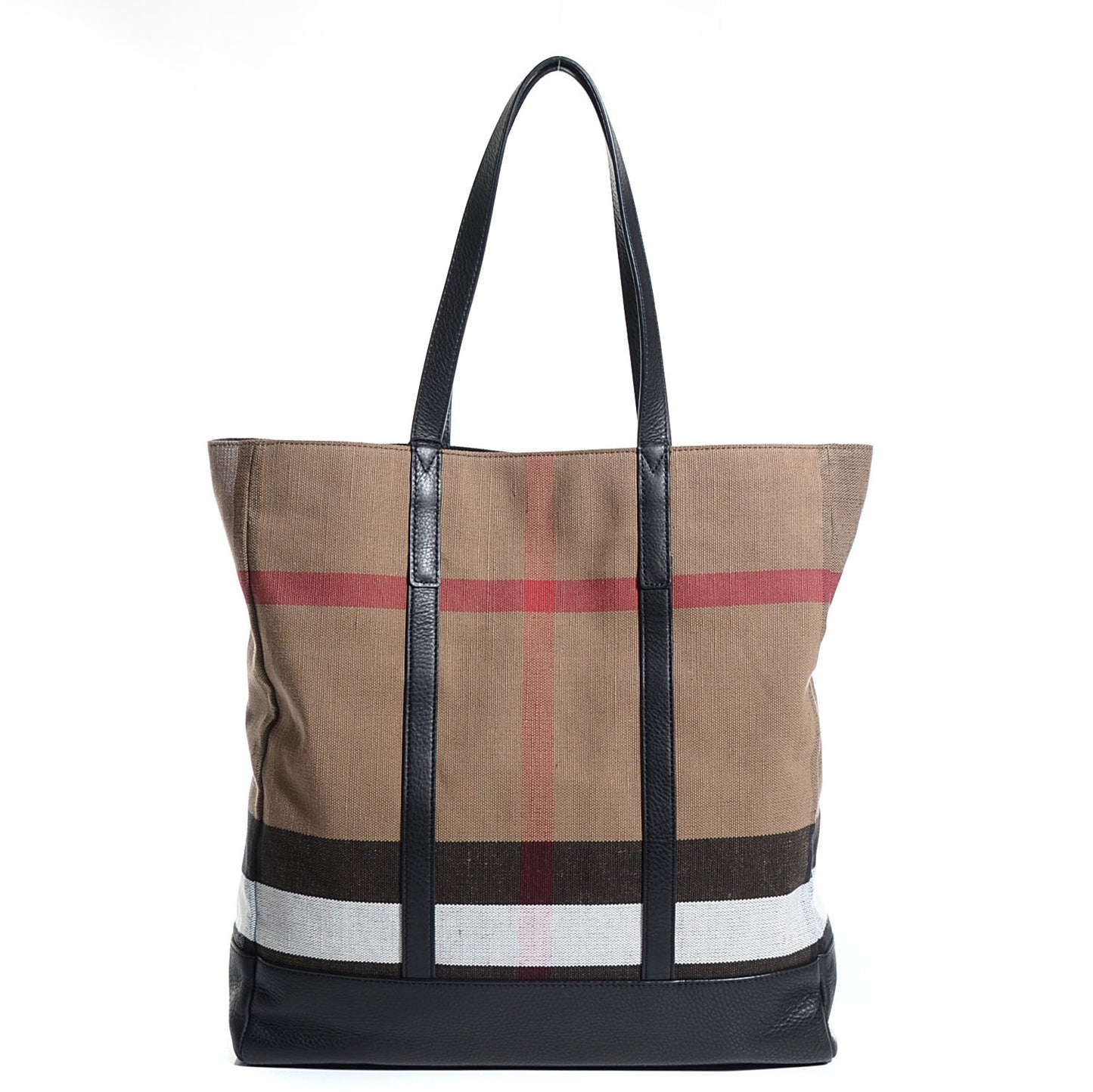Canvas Mega Check Small Brickley Tote Black