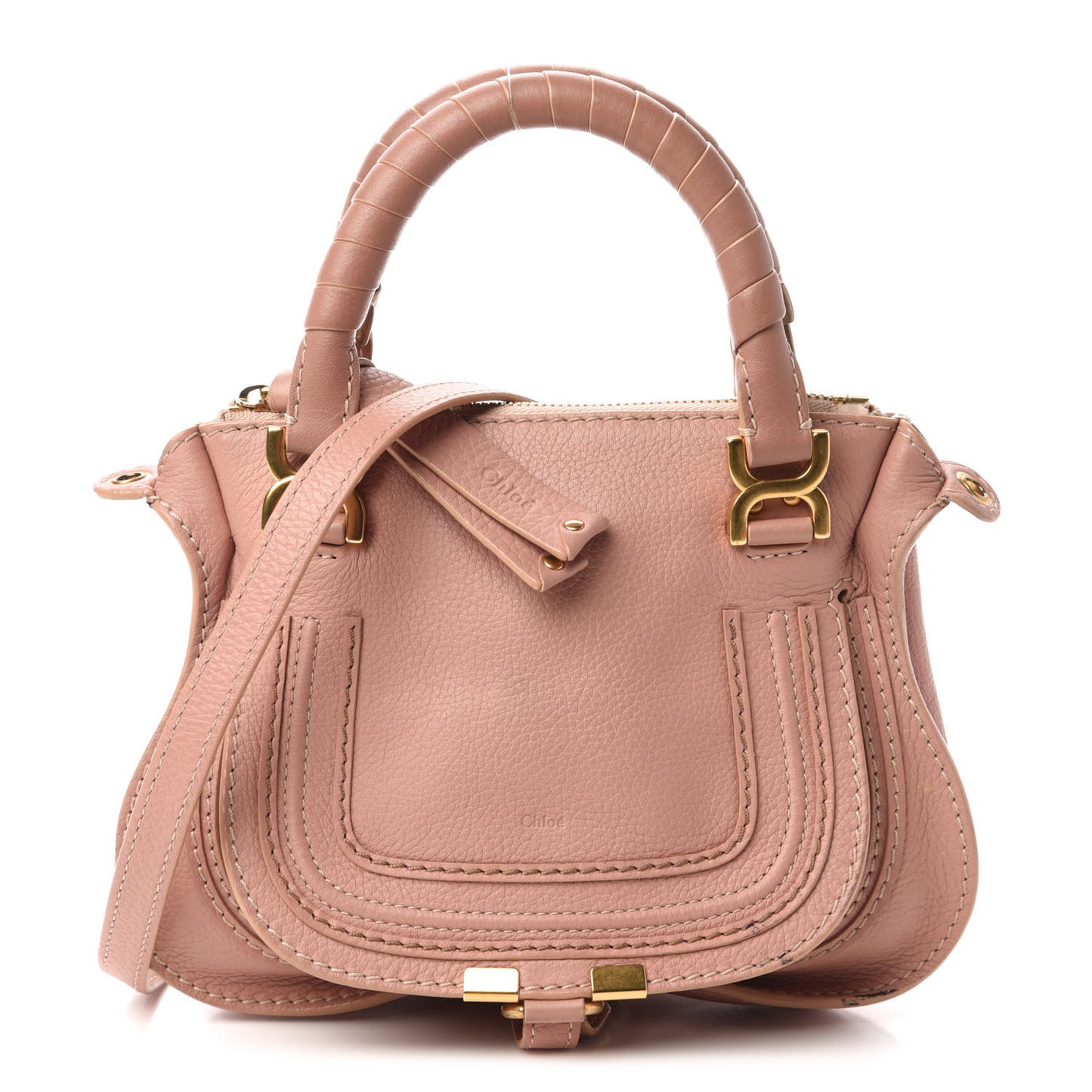 Calfskin Mini Marcie Satchel Light Pink