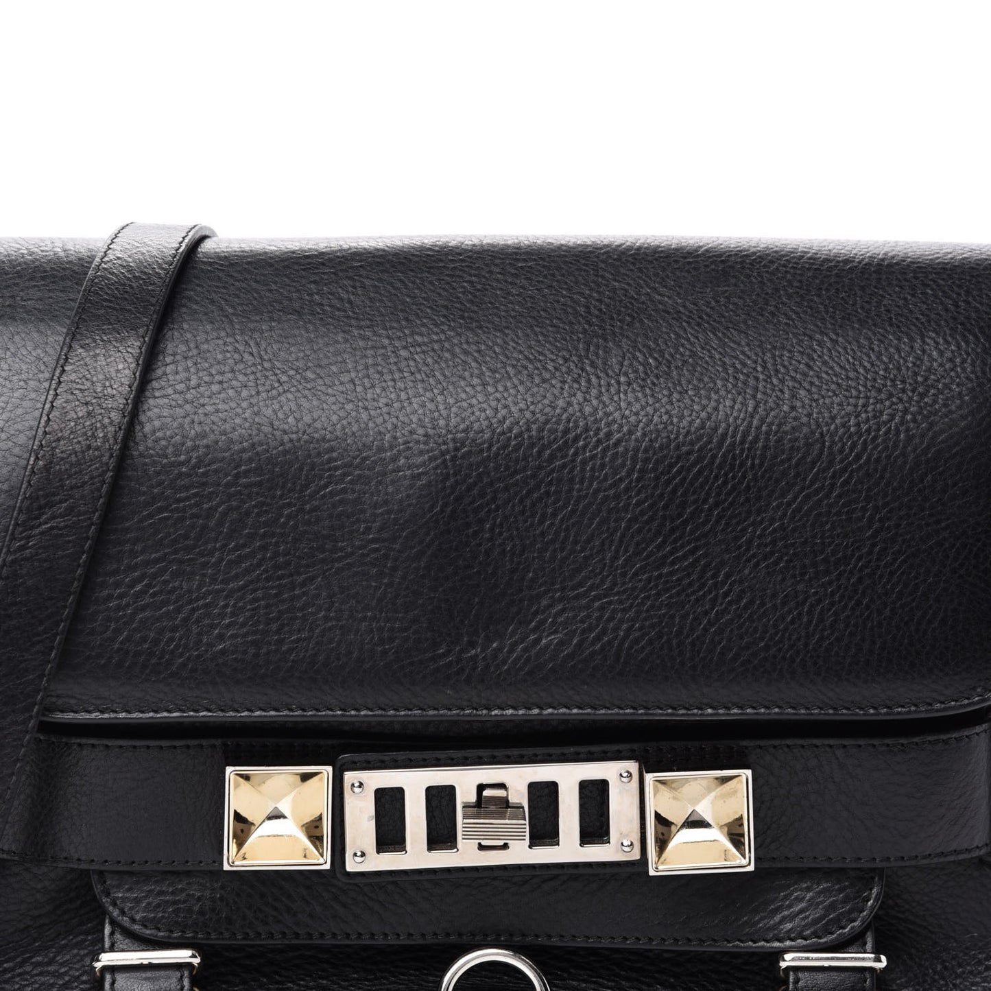 Calfskin PS11 Classic Shoulder Bag Black