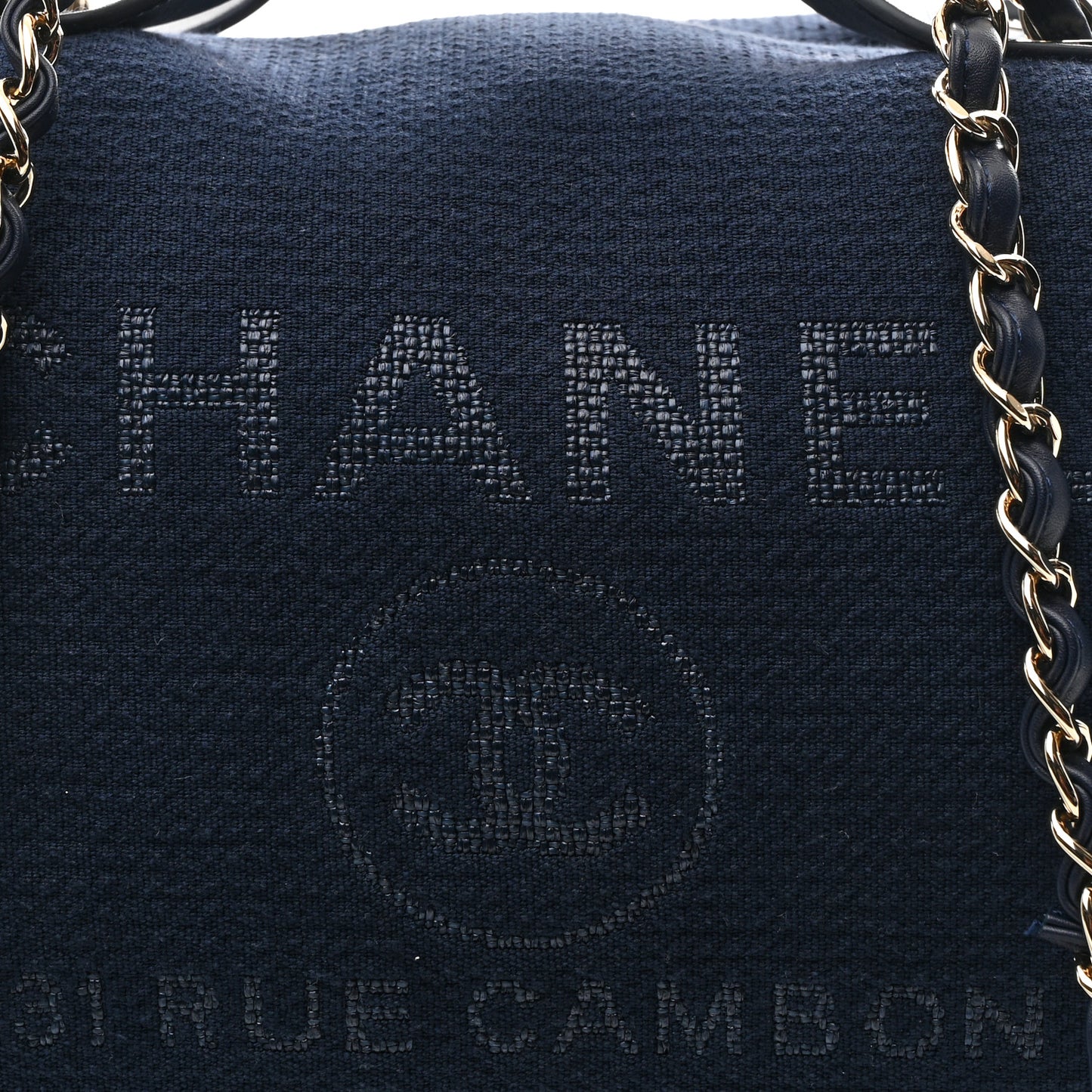 Mixed Fibers Large Deauville Bowling Bag Navy Blue