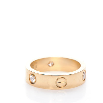 Cartier 18K Yellow Gold 3 Diamond 5.5mm LOVE Ring 57 8 3 of 7