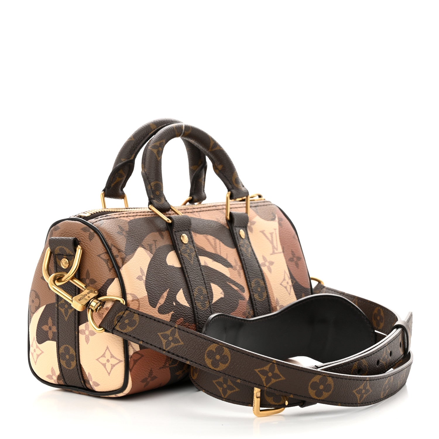 Louis Vuitton Monogram Portrait Keepall Bandouliere 25 Brown 3 of 9