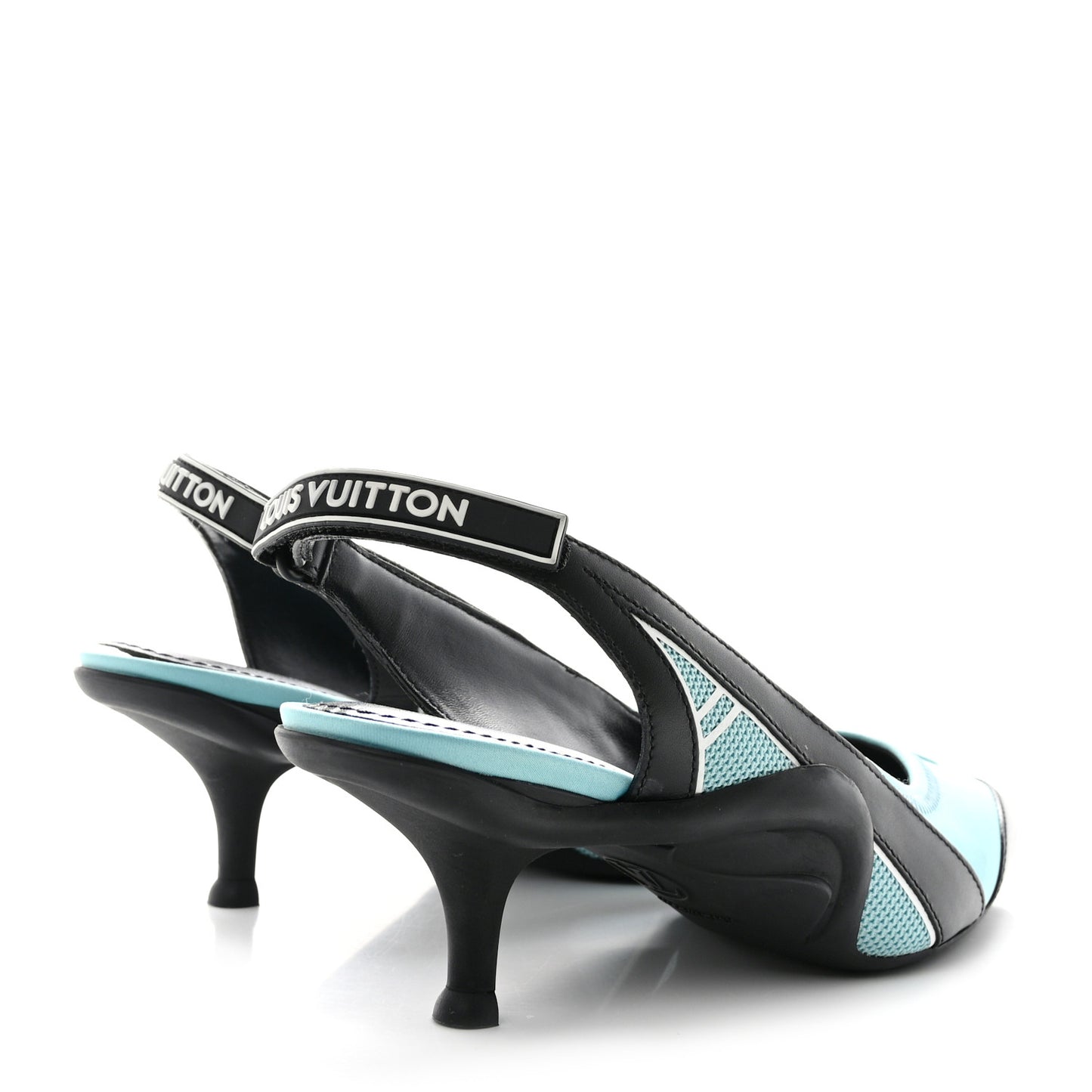 Calfskin Archlight Slingback Pumps 37.5 Black Blue