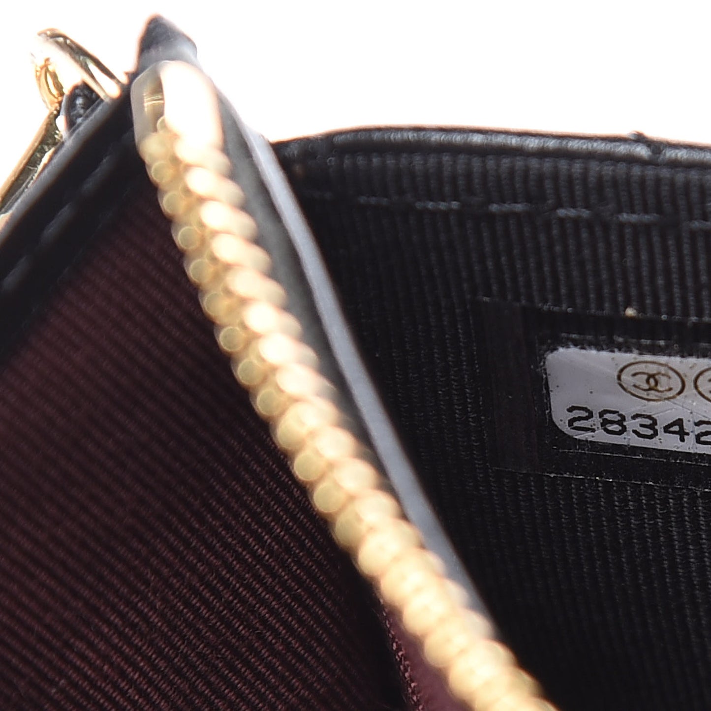 Aged Calfskin Quilted 2.55 Reissue Pouch With Chain Handle Black