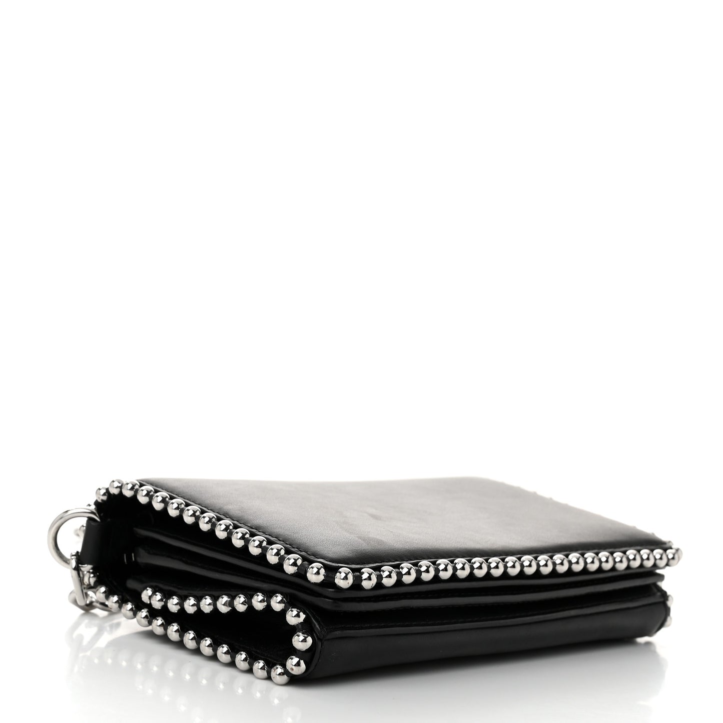 Calfskin Studded Attica Biker Shoulder Bag Black