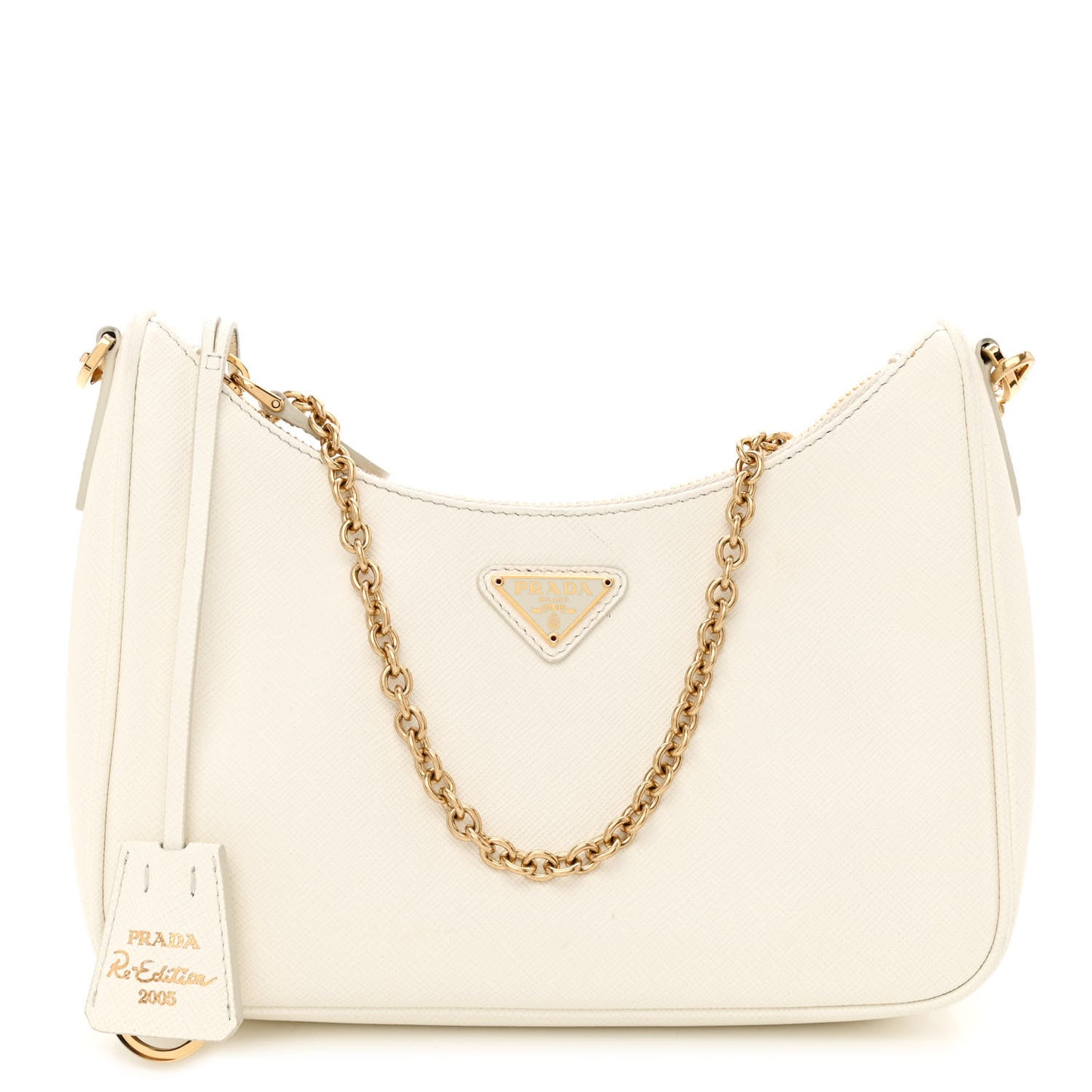 Saffiano Re-Edition 2005 Shoulder Bag White