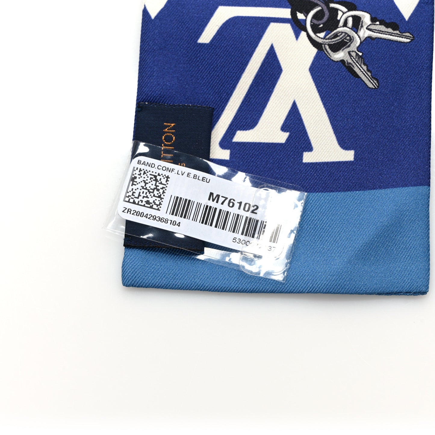 Silk Monogram Escale Confidential Bandeau Blue