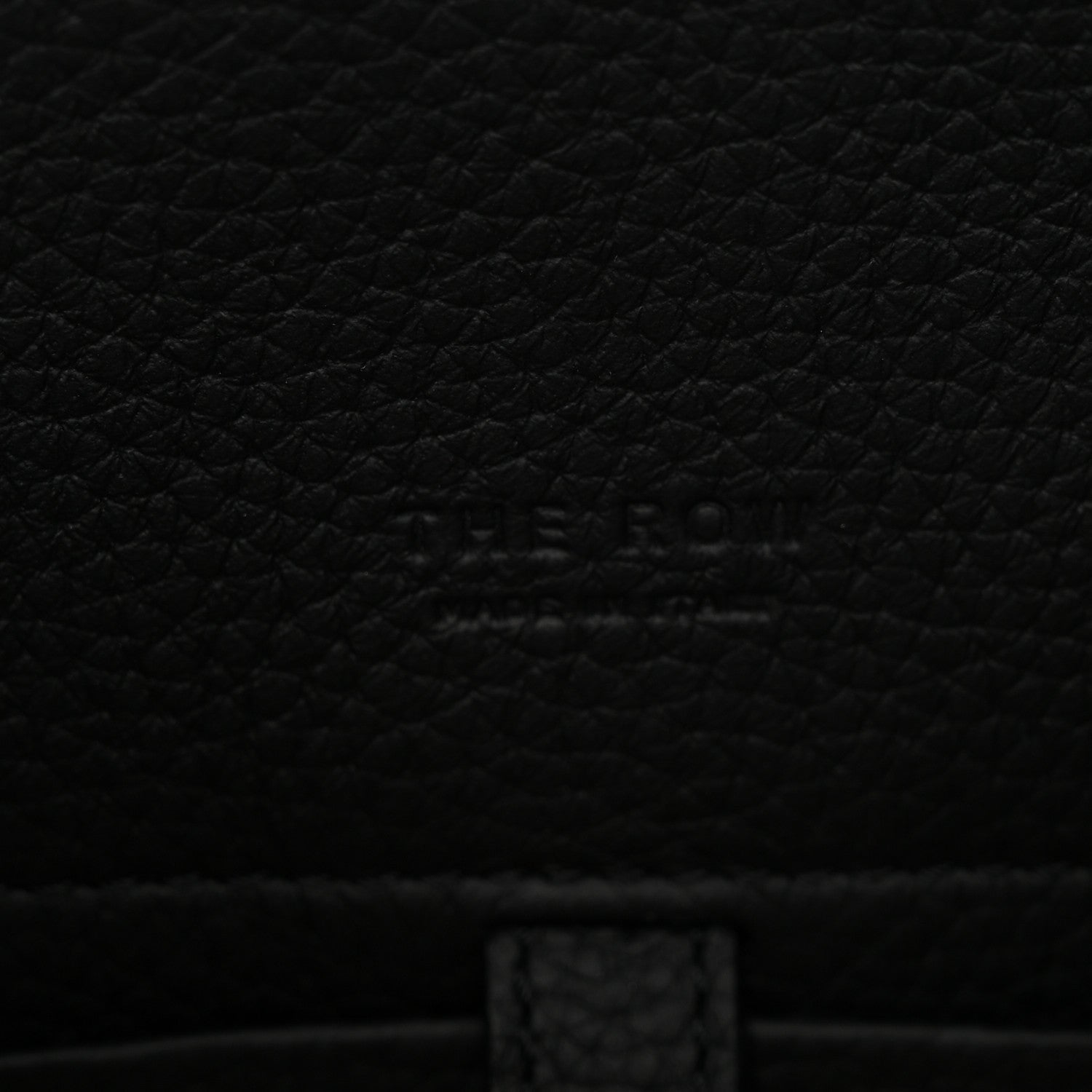 The Row Grained Calfskin Soft Margaux 10 Bag Black 6 of 9