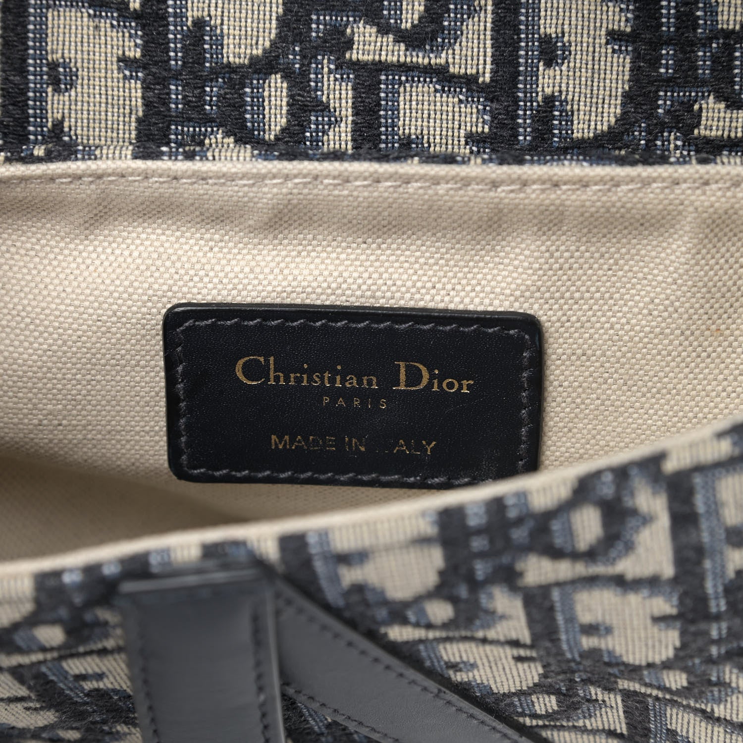 Christian Dior Oblique Mini Saddle Bag Blue 5 of 9