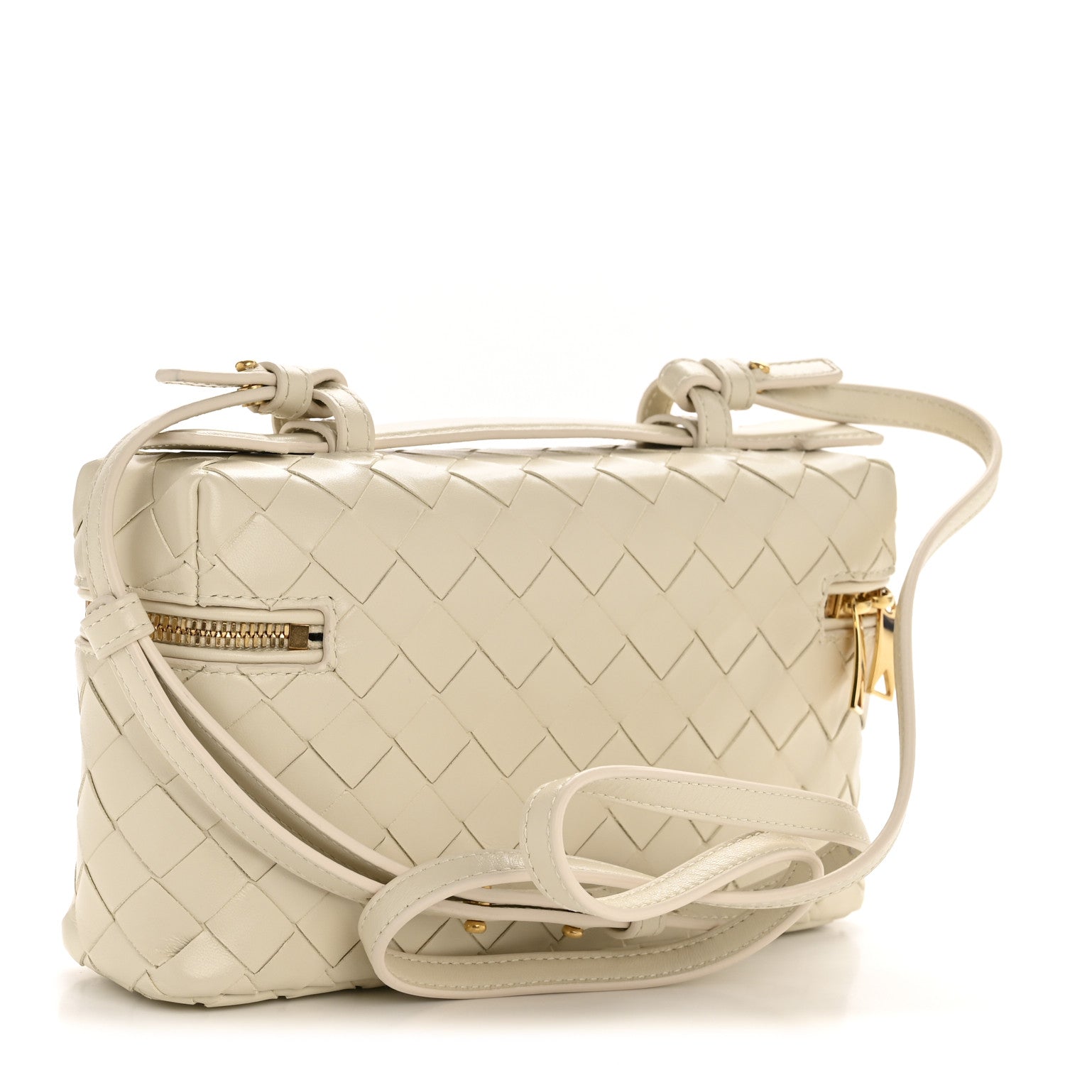 Bottega Veneta Calfskin Intrecciato Bang Bang Vanity Case Sea Salt 3 of 12