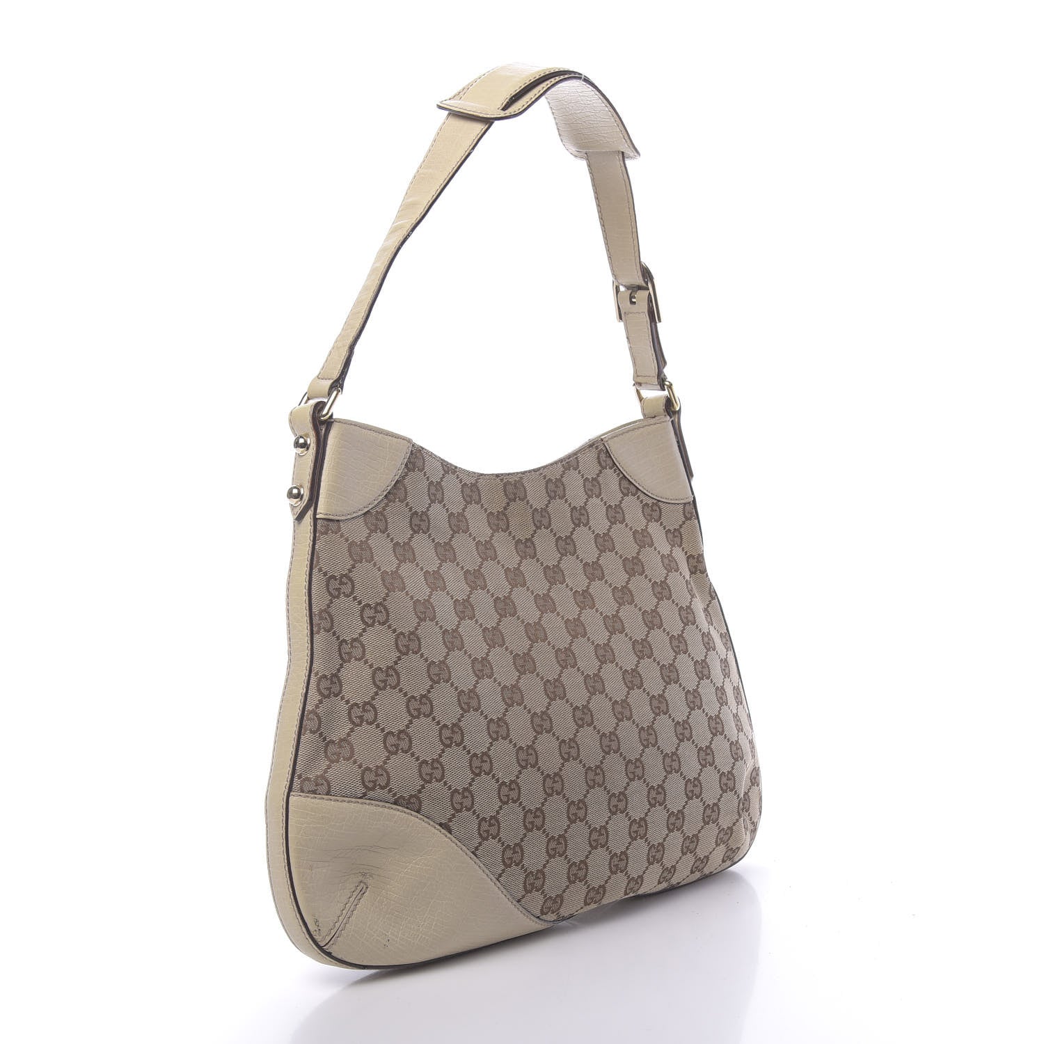 Gucci Monogram Hasler Hobo Beige 3 of 12