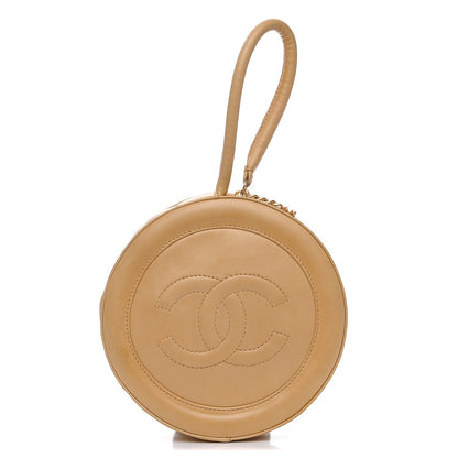 Chanel Lambskin Quilted CC Wristlet Beige 1 of 8