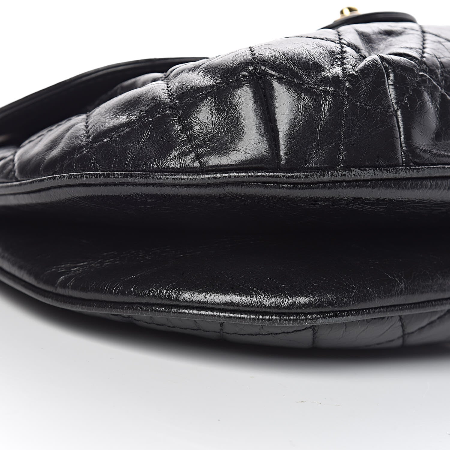 Chanel Glazed Calfskin Quilted Medium Bubble CC Flap Black 11 of 12