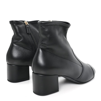 Chanel Stretch Lambskin Cap Toe CC Uniform Short Boots 41 Black 5 of 9
