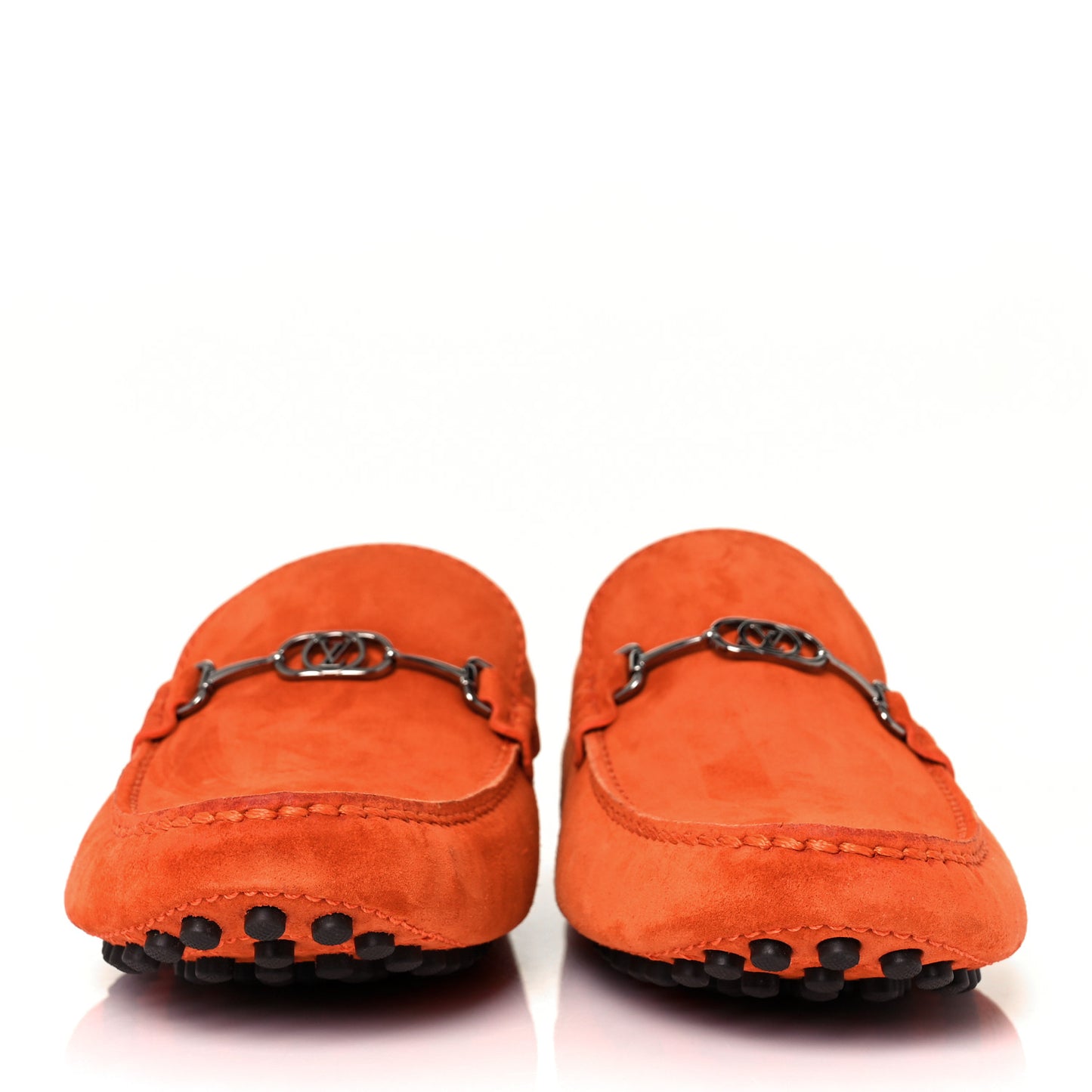 Suede Porto Vecchio Moccasin Loafers 7.5 Orange