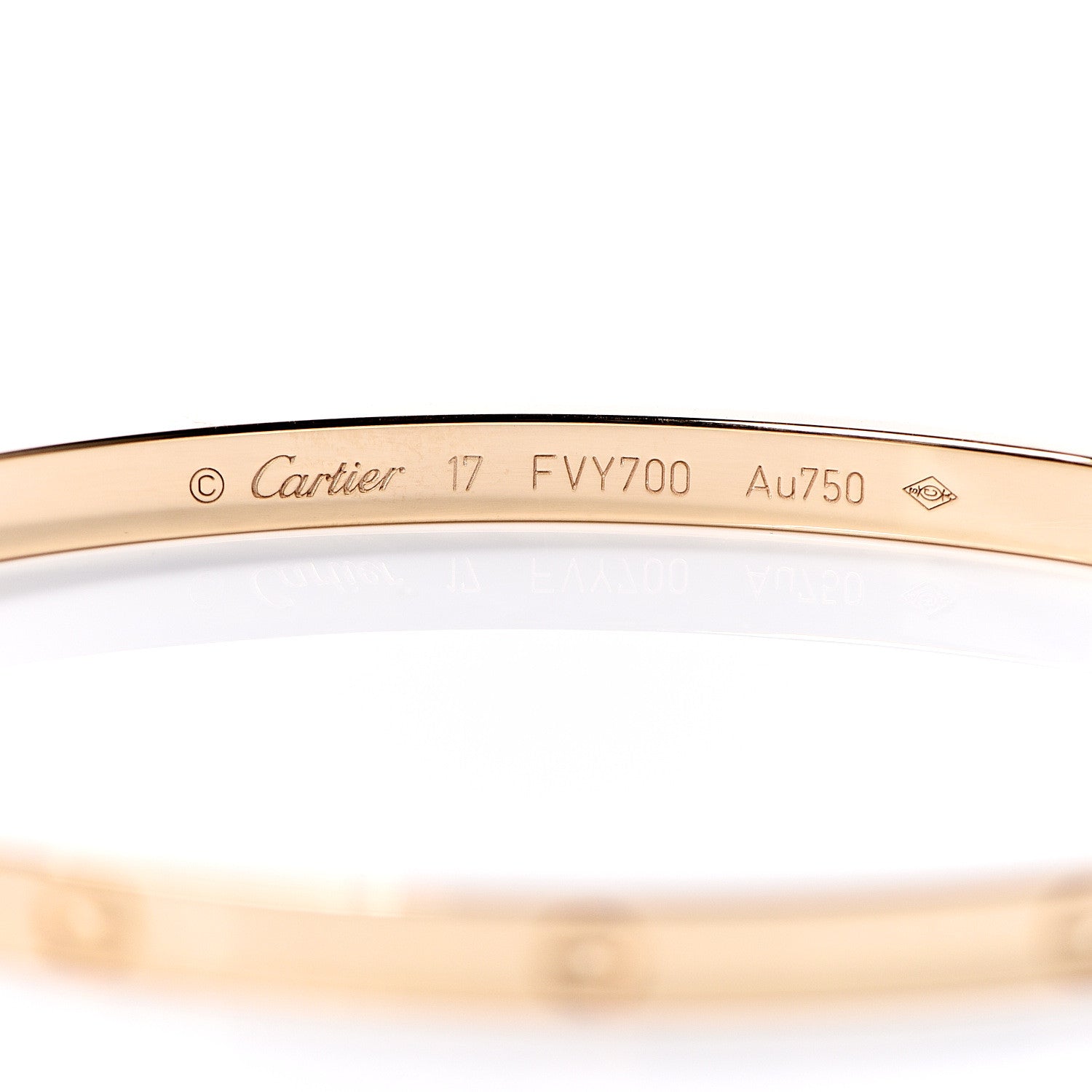 Cartier 18K Yellow Gold Small LOVE Bracelet 17 4 of 5