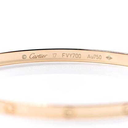 Cartier 18K Yellow Gold Small LOVE Bracelet 17 4 of 5