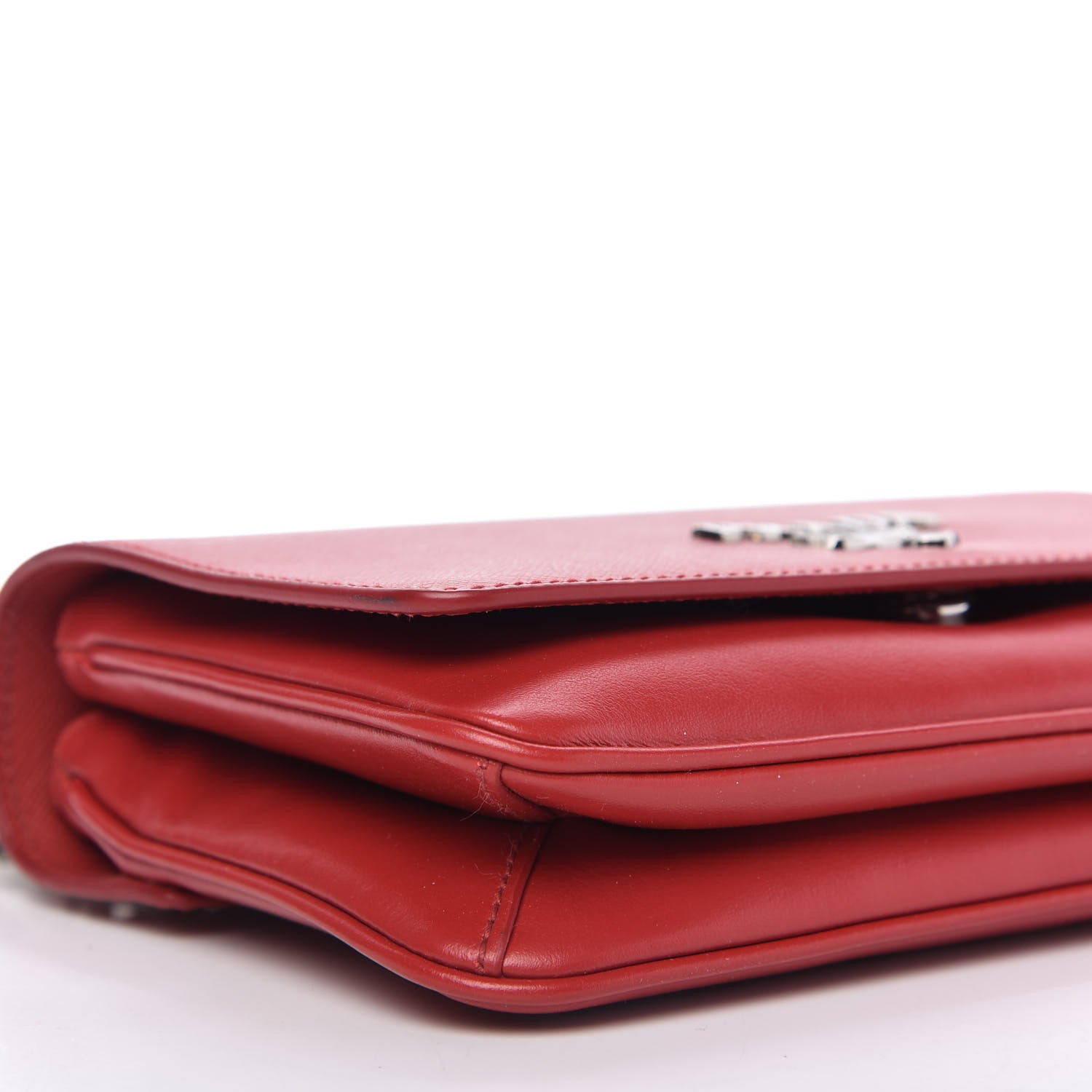 Prada Saffiano Soft Calfskin Chain Crossbody Bag Fuoco 6 of 10