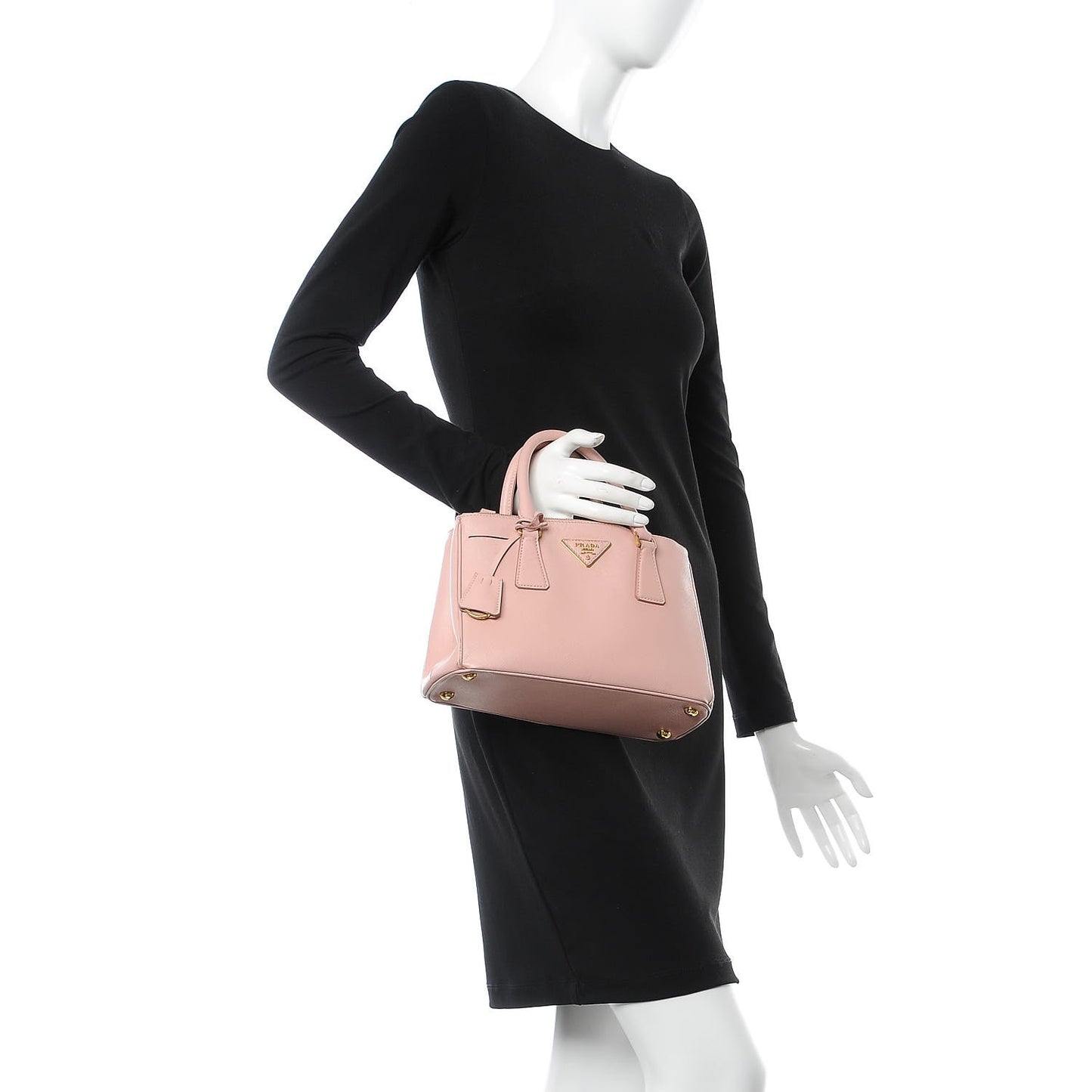 Saffiano Mini Galleria Double Zip Tote Orchidea